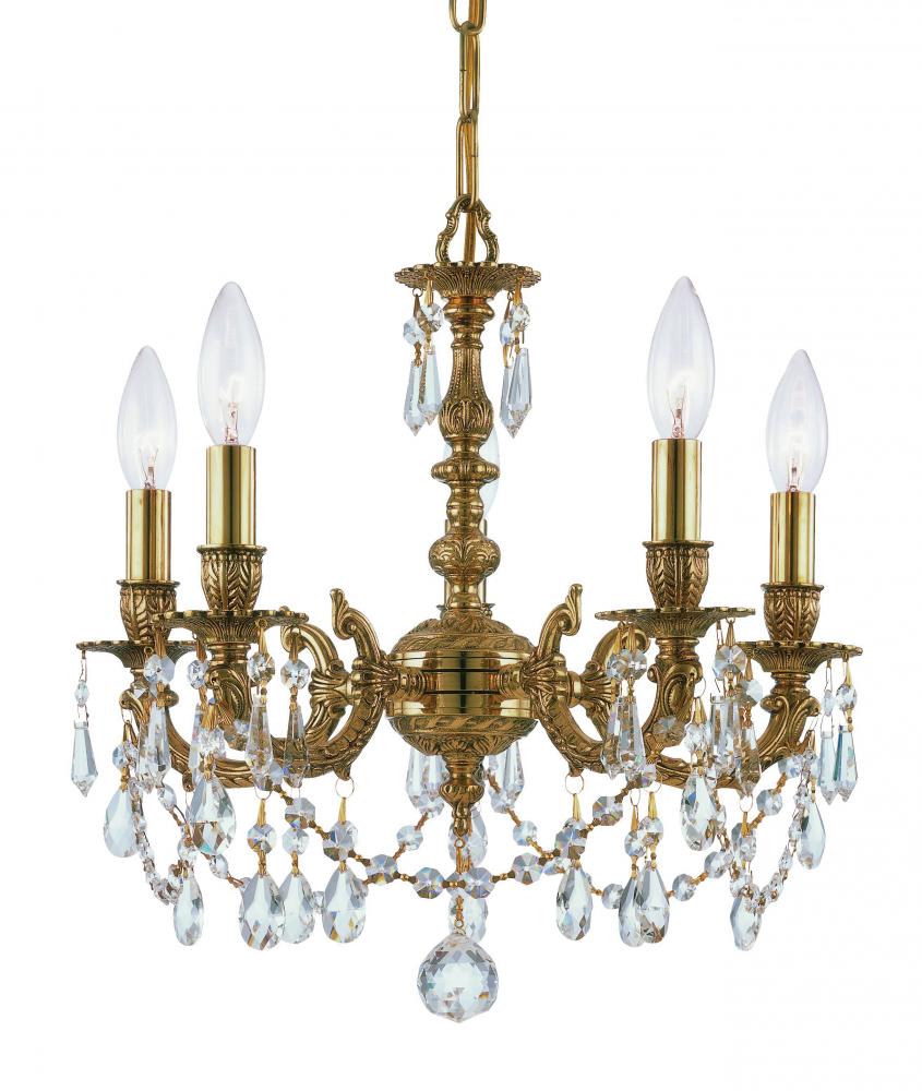 Mirabella 5 Light Elements Crystal Brass Mini Chandelier I