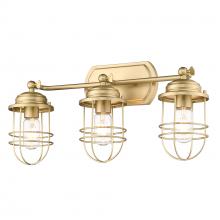 Golden 9808-BA3 BCB - Seaport 3-Light Bath Vanity in Brushed Champagne Bronze