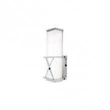 Kuzco WS7012-CH - Rectangular With X Metal Detail And Frosted White Glass, X Will Certainly Mark The Spot. Provides