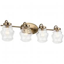 Kichler 55040CLZ - Janiel 33.25" 4 Light Vanity Light with Clear Glass in Classic Bronze