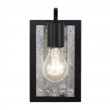 Varaluz 336W01BL - Abbey Rose 1-Lt Wall - Black/Galvanized