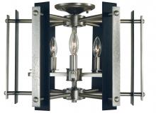 Framburg Limited Editions F-L1063 BN/MBLACK - 5-Light Brushed Nickel/Matte Black Bucolic Semi-Flush