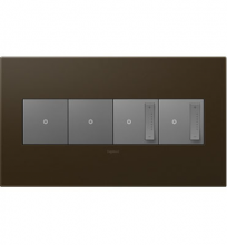 Legrand AWP4GBR4 - Adorne® Bronze Four-Gang Screwless Wall Plate