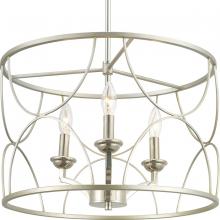 Progress P400177-134 - Landree Collection Three-Light Silver Ridge Luxe Chandelier Light