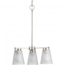 Progress P400400-009 - Tanner Collection Three-Light Brushed Nickel Transitional Chandelier