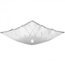 Progress P4962-30 - 12" Decorative Square Glass Two-Light Close-to-Ceiling