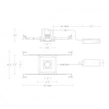 WAC US R3BSAN-FWD-BK - Ocular 3.0 Dim-to-Warm Square Adjustable Trim and Remodel Housing with New Construction Frame-In K