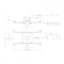 WAC US R3BSDN-FWD-BK - Ocular 3.0 Dim-to-Warm Square Downlight Trim and Remodel Housing with New Construction Frame-In Ki