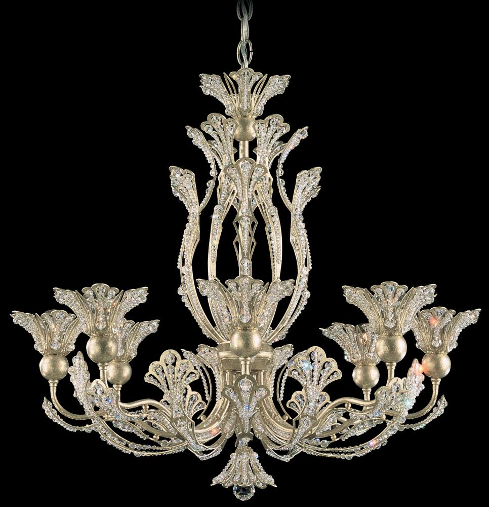 Rivendell 8 Light 120V Chandelier in Heirloom Bronze with Clear Crystals from Swarovski