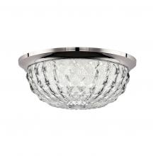 Schonbek 1870 S5212-700O - Genoa 12in LED 3000K/3500K/4000K 120V-277V Flush Mount in Aged Brass with Clear Optic Crystal