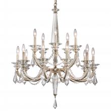 Schonbek 1870 S6715N-22R - Verona 15 Light 120V Chandelier in Heirloom Gold with Clear Radiance Crystal