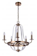 Craftmade 57725-SB - Graclyn 5 Light Chandelier in Satin Brass