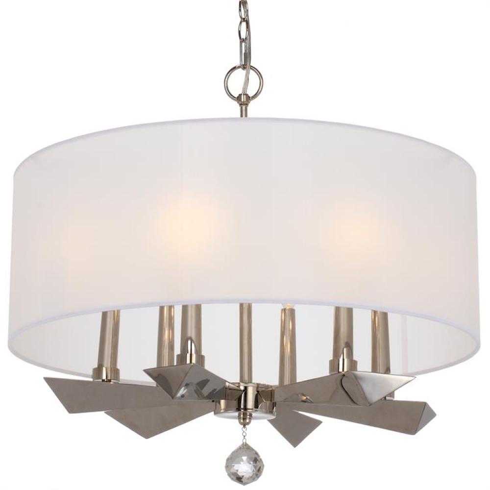 Palmer 6 Light Polished Nickel Chandelier