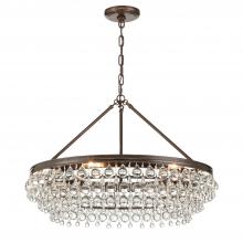 Crystorama 275-VZ - Calypso 6 Light Crystal Teardrop Vibrant Bronze Chandelier