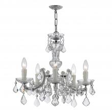 Crystorama 4376-CH-CL-SAQ - Maria Theresa 5 Light Spectra Crystal Polished Chrome Chandelier