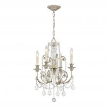 Crystorama 5114-OS-CL-SAQ - Regis 4 Light Spectra Crystal Olde Silver Chandelier