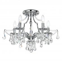 Crystorama 5930-CH-CL-S - Cedar 5 Light Swarovski Strass Crystal Polished Chrome Semi Flush Mount