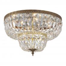 Crystorama 718-OB-CL-SAQ - Crystorama 4 Light Spectra Crystal Olde Brass Flush Mount