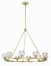 Crystorama ARA-10265-SB - Aragon 10 Light LED Soft Brass Chandelier