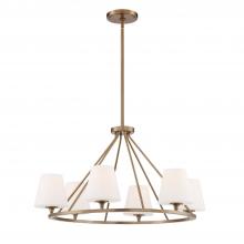 Crystorama KEE-A3006-VG - Keenan 6 Light Vibrant Gold Chandelier