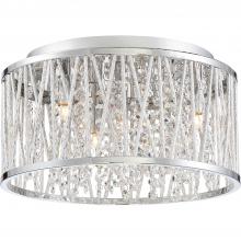 POLISHED CHROME METAL SHADE WITH CRYSTAL