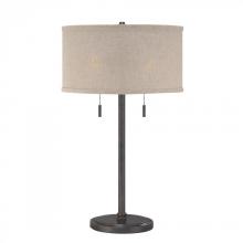 Quoizel CRA6326MC - Two Light Mottled Cocoa Khaki Fabric Shade Table Lamp