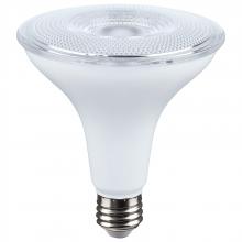 Satco Products Inc. S11475 - 14 Watt Dusk to Dawn LED; PAR38; 3000K; Medium Base; White Finish; 120 Volt