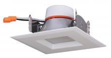 Satco Products Inc. S39759 - 7 watt LED Downlight Retrofit; 4 inch square shape; 5000K; 120 volt; White Finish