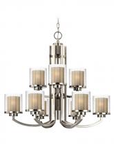 Dolan Designs 2952-09 - Horizon 9Lt 2 Tier Chandelier Satin Nickel