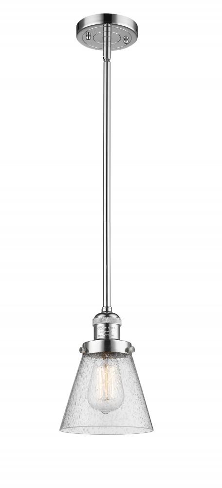 Cone - 1 Light - 6 inch - Polished Chrome - Stem Hung - Mini Pendant