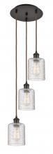  113B-3P-OB-G112C-5CL - Cobbleskill - 3 Light - 12 inch - Oil Rubbed Bronze - Cord Hung - Multi Pendant