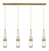 Innovations Lighting 124-452-1P-BB-G452-4CL - Milan - 4 Light - 48 inch - Brushed Brass - Linear Pendant