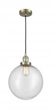 Innovations Lighting 201C-AB-G204-12-LED - Beacon - 1 Light - 12 inch - Antique Brass - Cord hung - Mini Pendant