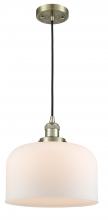 Innovations Lighting 201C-AB-G71-L-LED - Bell - 1 Light - 12 inch - Antique Brass - Cord hung - Mini Pendant