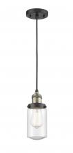 Innovations Lighting 201C-BAB-G314-LED - Dover - 1 Light - 5 inch - Black Antique Brass - Cord hung - Mini Pendant