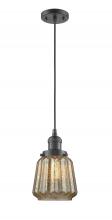 Innovations Lighting 201C-OB-G146-LED - Chatham - 1 Light - 7 inch - Oil Rubbed Bronze - Cord hung - Mini Pendant