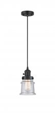 Innovations Lighting 201CSW-BK-G184S-LED - Canton - 1 Light - 5 inch - Matte Black - Cord hung - Mini Pendant