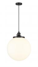  201CSW-BK-G201-14 - Beacon - 1 Light - 14 inch - Matte Black - Cord hung - Mini Pendant