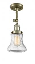 Innovations Lighting 201F-AB-G194-LED - Bellmont - 1 Light - 6 inch - Antique Brass - Semi-Flush Mount