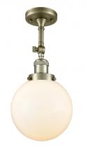 Innovations Lighting 201F-AB-G201-8-LED - Beacon - 1 Light - 8 inch - Antique Brass - Semi-Flush Mount