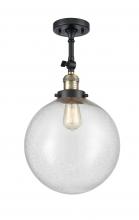 Innovations Lighting 201F-BAB-G204-12-LED - Beacon - 1 Light - 12 inch - Black Antique Brass - Semi-Flush Mount