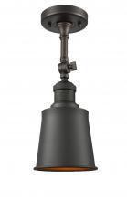 Innovations Lighting 201F-OB-M9-OB-LED - Addison - 1 Light - 5 inch - Oil Rubbed Bronze - Semi-Flush Mount