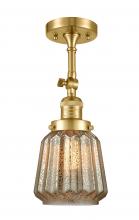 Innovations Lighting 201F-SG-G146-LED - Chatham - 1 Light - 7 inch - Satin Gold - Semi-Flush Mount