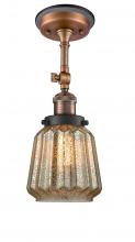 Innovations Lighting 201FBP-ACBK-G146 - Chatham - 1 Light - 7 inch - Antique Copper - Semi-Flush Mount