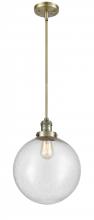 Innovations Lighting 201S-AB-G204-12-LED - Beacon - 1 Light - 12 inch - Antique Brass - Stem Hung - Mini Pendant