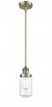 Innovations Lighting 201S-AB-G312-LED - Dover - 1 Light - 5 inch - Antique Brass - Stem Hung - Mini Pendant