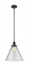 Innovations Lighting 201S-BK-G42-L-LED - Cone - 1 Light - 12 inch - Matte Black - Stem Hung - Mini Pendant