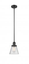 Innovations Lighting 201S-BK-G64 - Cone - 1 Light - 6 inch - Matte Black - Stem Hung - Mini Pendant