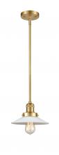 Innovations Lighting 201S-SG-G1-LED - Halophane - 1 Light - 9 inch - Satin Gold - Stem Hung - Mini Pendant