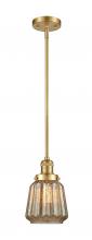 Innovations Lighting 201S-SG-G146-LED - Chatham - 1 Light - 7 inch - Satin Gold - Stem Hung - Mini Pendant